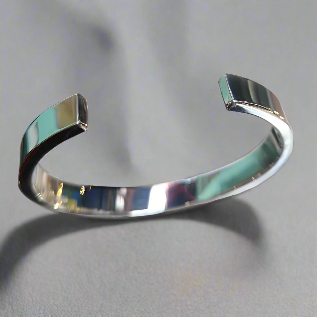 Squared Torc Bracelet - Silver - Doyle Design Dublin