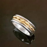 Roped In 2 - Chunky Two Tone Ring - Doyle Design Dublin