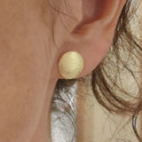 Golden Disc Stud Earrings - Doyle Design Dublin