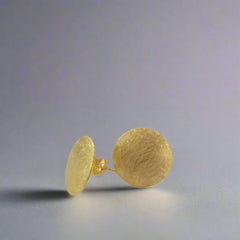 Golden Disc Stud Earrings - Doyle Design Dublin