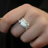 Silver frost ring on the hand - Doyle Design Dublin