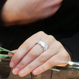 Silver Frost Ring on the hand - Doyle Design Dublin