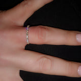 Fine diamond set ring on the finger - Doyle Design DUblin