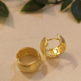 Brushed golden huggie earrings - doyle design dublin