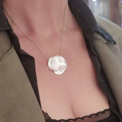 Petal Pendant on the neck - DOyle Design Dublin