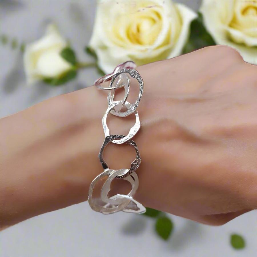 Silver Circled bracelet- Doyle design dublin