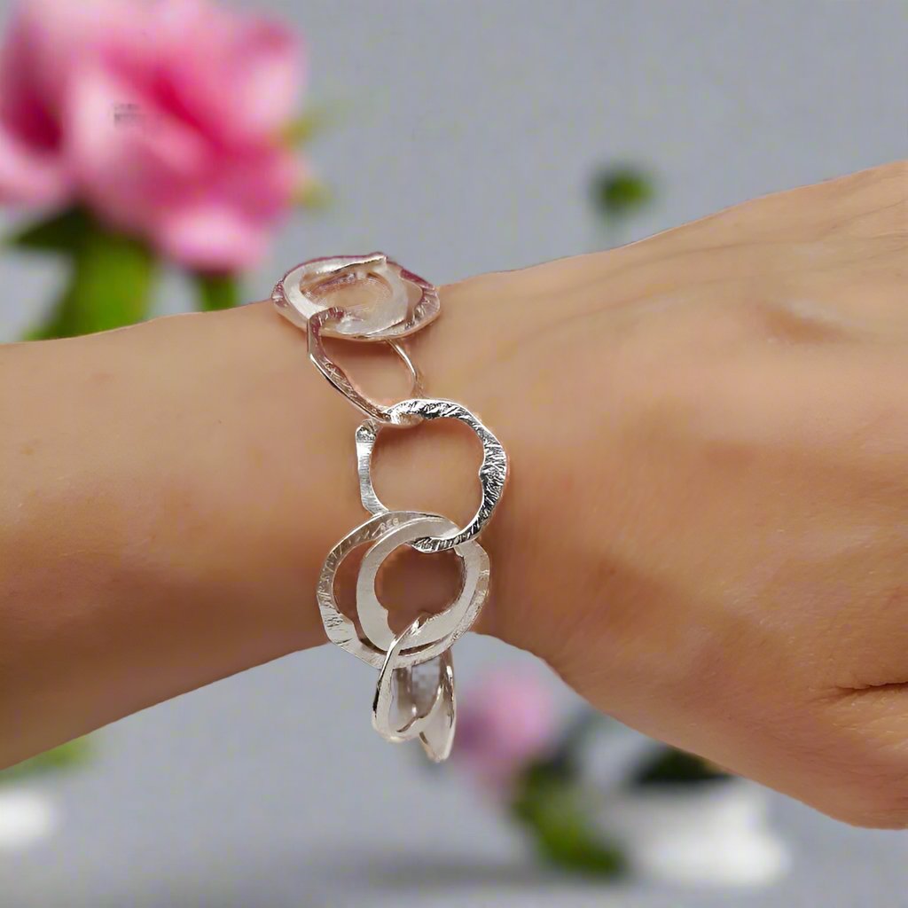 Silver circled bracelet- doyle design dublin