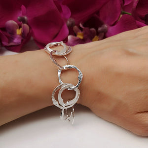 Silver circled bracelet- doyle design dublin