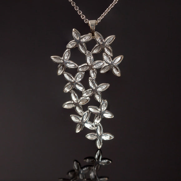 Tumbling Lilac Silver Pendant - Doyle Design Dublin