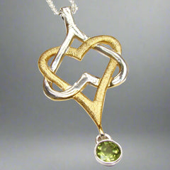 Mo Chroí Hearts Pendant (two tone) - Doyle Design Dublin