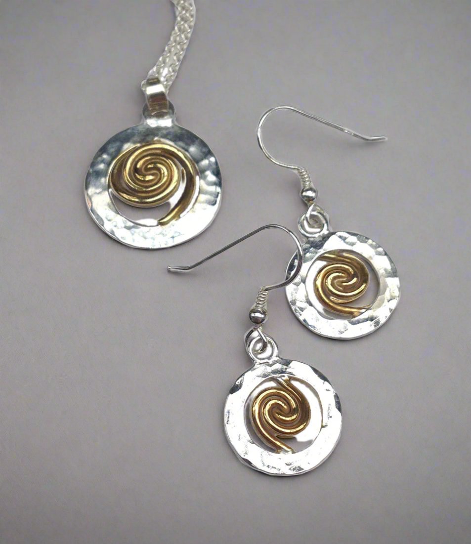 Spiral of Life Circle Earrings (small) - Doyle Design Dublin