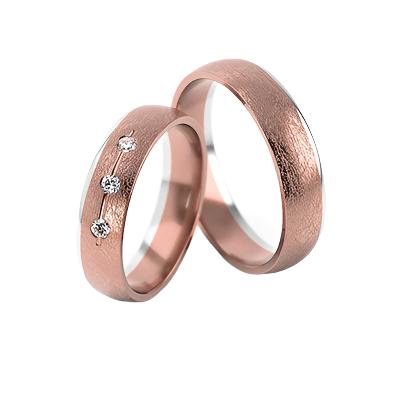 Rose & White Gold Diamond Set Ring - Doyle Design Dublin