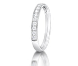 Grain Set Diamond Half Eternity Ring - Doyle Design Dublin