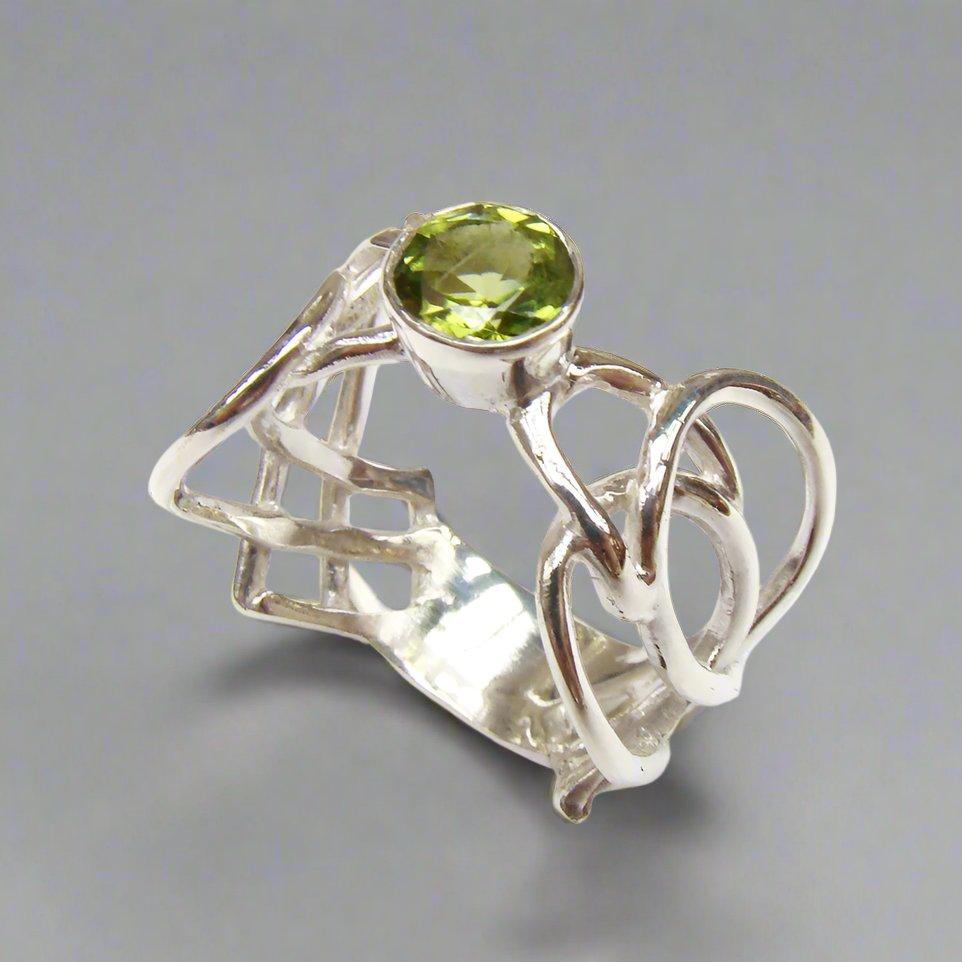 Celtic Spear Ring with Gemstone - Doyle Design Dublin