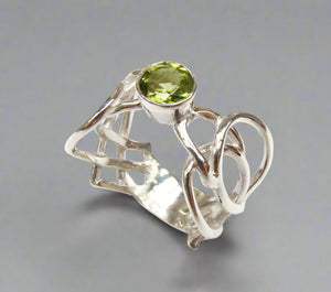 Celtic Spear Ring with Gemstone - Doyle Design Dublin