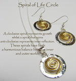 Spiral of Life Circle Pendant (Gold Vermeil Spiral) Large - Doyle Design Dublin