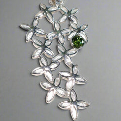Tumbling Lilac Pendant - set with Gemstone - Doyle Design Dublin