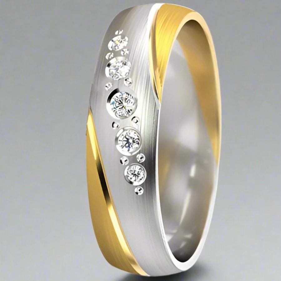 Two Tone Balance Ring - 5mm wide - Doyle Design Dublin