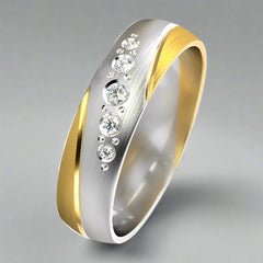 Two Tone Balance Ring - 5mm wide - Doyle Design Dublin