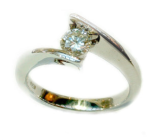 Cross Over Diamond Engagement Ring - Doyle Design Dublin