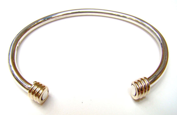 Torc Bracelet with Gold Wrap Ends - Doyle Design Dublin