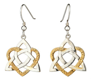 Heart of Celt Earrings - Silver & 22ct Vermeil - Doyle Design Dublin