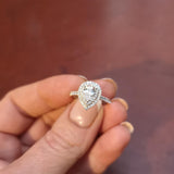 Pear Shaped Diamond Double Halo Ring - Doyle Design Dublin