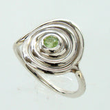 Spiral Swirl Ring with Peridot - Doyle Design Dublin