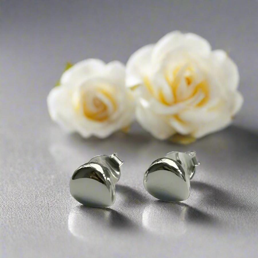 Polished Teardrop Stud Earrings - Doyle Design Dublin